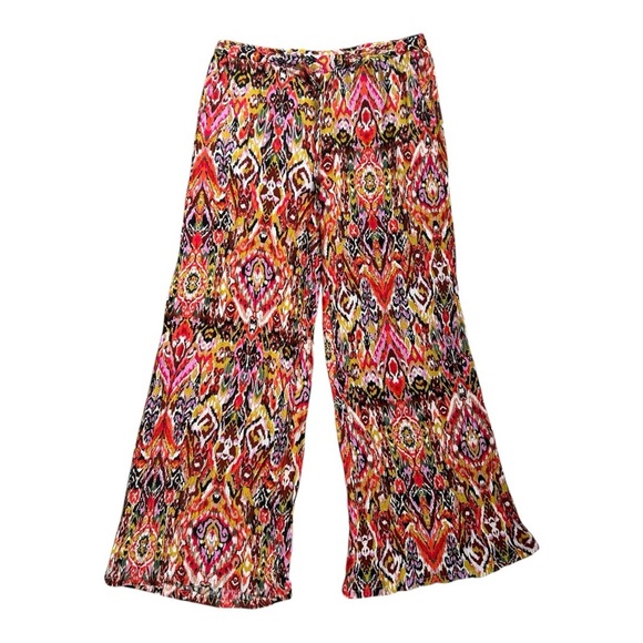 Christian Siriano Colorful Patterned Wide-Leg Pants sz M , 017 - Picture 1 of 4